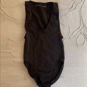 Urban Outfitters Scoop Bodysuit in Grey